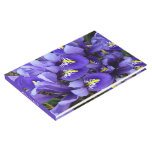 Miniature Blue Irises Spring Floral Guest Book