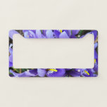 Miniature Blue Irises Spring Floral License Plate Frame