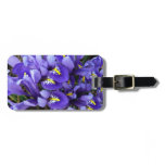 Miniature Blue Irises Spring Floral Luggage Tag