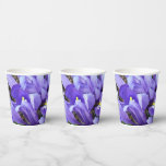 Miniature Blue Irises Spring Floral Paper Cups
