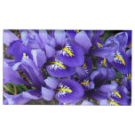 Miniature Blue Irises Spring Floral Place Card Holder