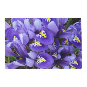 Miniature Blue Irises Spring Floral Placemat