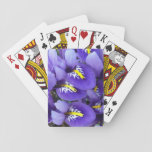 Miniature Blue Irises Spring Floral Poker Cards