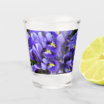 Miniature Blue Irises Spring Floral Shot Glass