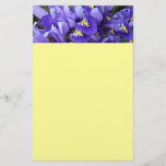Miniature Blue Irises Spring Floral Stationery