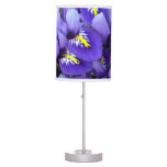 Miniature Blue Irises Spring Floral Table Lamp