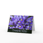 Miniature Blue Irises Spring Floral Thank You Card