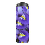 Miniature Blue Irises Spring Floral Thermal Tumbler
