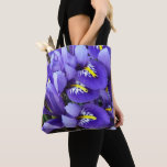 Miniature Blue Irises Spring Floral Tote Bag