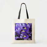 Miniature Blue Irises Spring Floral Tote Bag