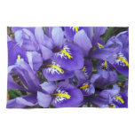 Miniature Blue Irises Spring Floral Towel