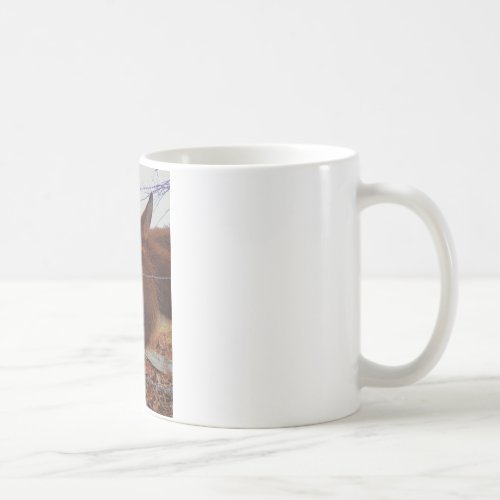 Miniature Brown horse  Easter Bunny Coffee Mug