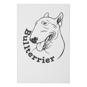 Miniature Bull Terrier Bully Gift Faux Canvas Print