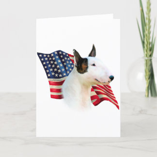 Miniature Bull Terrier Flag Card