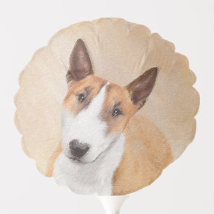 Miniature Bull Terrier Painting - Cute Original Do Balloon