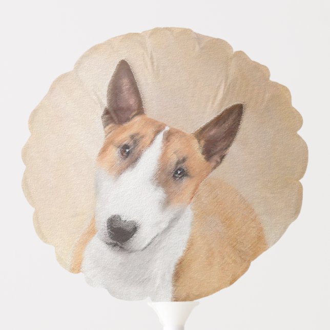 Miniature Bull Terrier Painting - Cute Original Do Balloon (Front)