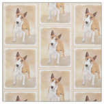 Miniature Bull Terrier Painting - Cute Original Do Fabric