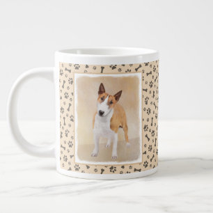 Miniature Bull Terrier Painting - Cute Original Do Giant Coffee Mug