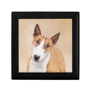 Miniature Bull Terrier Painting - Cute Original Do Gift Box