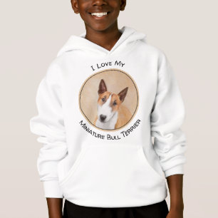 Miniature Bull Terrier Painting - Cute Original Do Hoodie