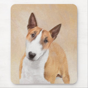 Miniature Bull Terrier Painting - Cute Original Do Mouse Pad