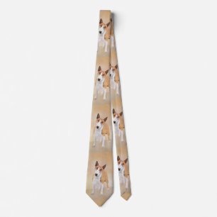 Miniature Bull Terrier Painting - Cute Original Do Neck Tie