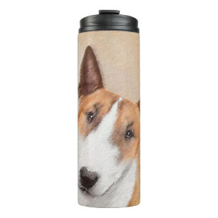 Miniature Bull Terrier Painting - Cute Original Do Thermal Tumbler