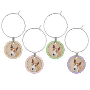 Miniature Bull Terrier Painting - Cute Original Do Wine Charm
