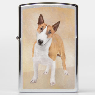 Miniature Bull Terrier Painting - Cute Original Do Zippo Lighter