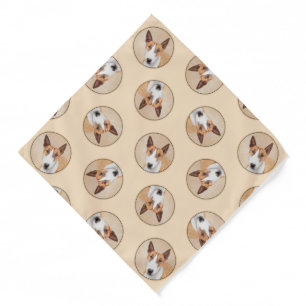 Miniature Bull Terrier Painting Original Dog Art Bandana