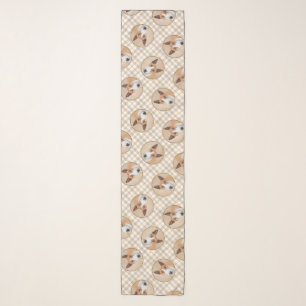 Miniature Bull Terrier Painting Original Dog Art Scarf