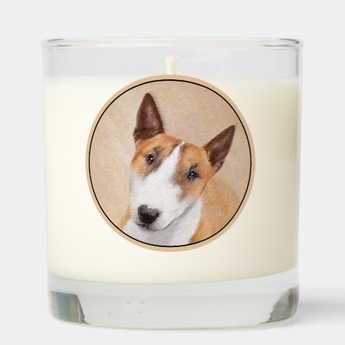 Miniature Bull Terrier Painting _ Original Dog Art Scented Candle