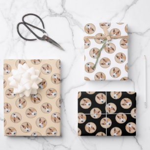 Miniature Bull Terrier Painting Original Dog Art Wrapping Paper Sheets