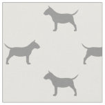 Miniature Bull Terrier Silhouettes MiniBull Dogs Fabric