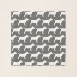 Miniature Bull Terrier Silhouettes Pattern Scarf<br><div class="desc">MiniBull Lover's Scarf</div>