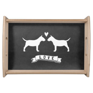 Miniature Bull Terriers Love Serving Tray
