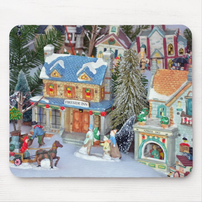 Miniature christmas village mouse pad (Front)