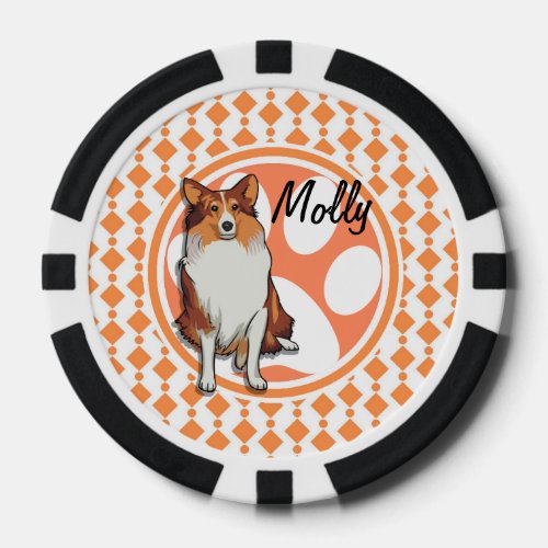 miniature collie poker chips