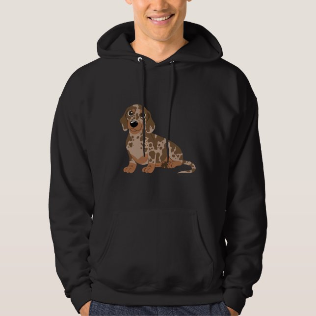 Miniature Dachshund Dapple Hoodie (Front)