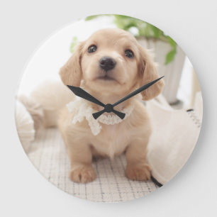 Miniature Dachshund Large Clock