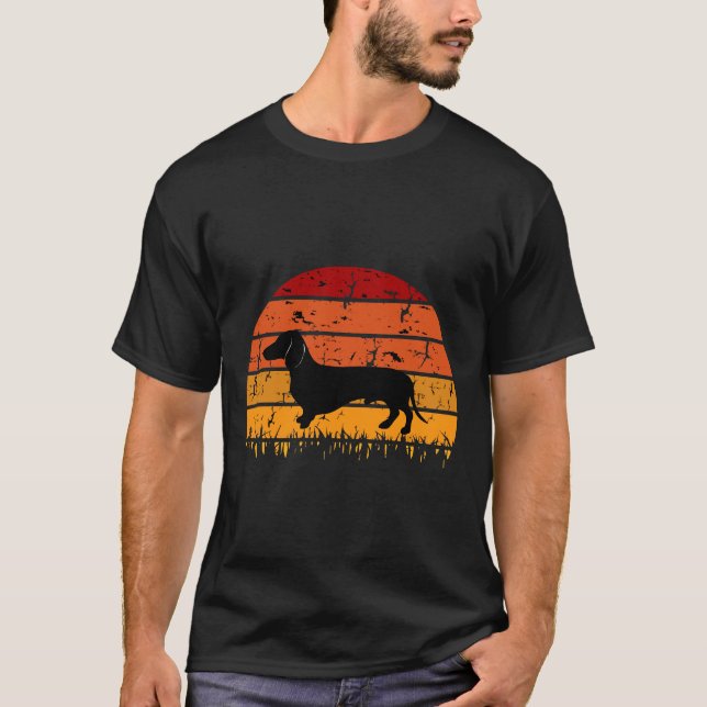 Miniature Dachshund Silhouette T-Shirt (Front)