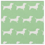 Miniature Dachshund Weiner Dog Pet Sage Green Fabric