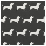 Miniature Dachshund Weiner Dog Silhouette Pet Fabric