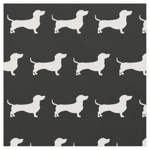 Miniature Dachshund Weiner Dog Silhouette Pet Fabric