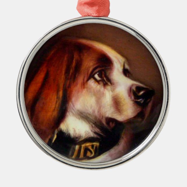 MINIATURE DOG PORTRAITS Bloodhound Metal Ornament (Front)