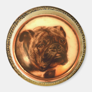 MINIATURE DOG PORTRAITS Bulldog Magnet