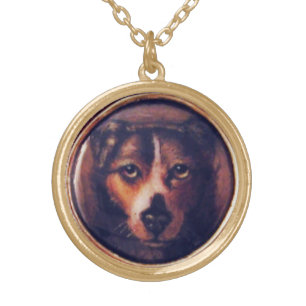 MINIATURE DOG PORTRAITS Pincher Gold Plated Necklace
