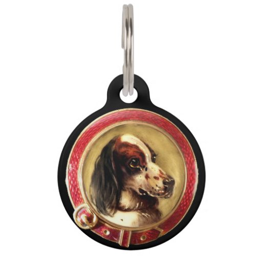 MINIATURE DOG PORTRAITS Tri_colour English Setter Pet ID Tag