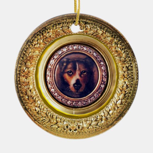 MINIATURE DOG PORTRAITS Tricolor Spaniel Ceramic Ornament