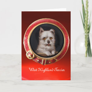 MINIATURE DOG PORTRAITS West Highland Terrier Holiday Card
